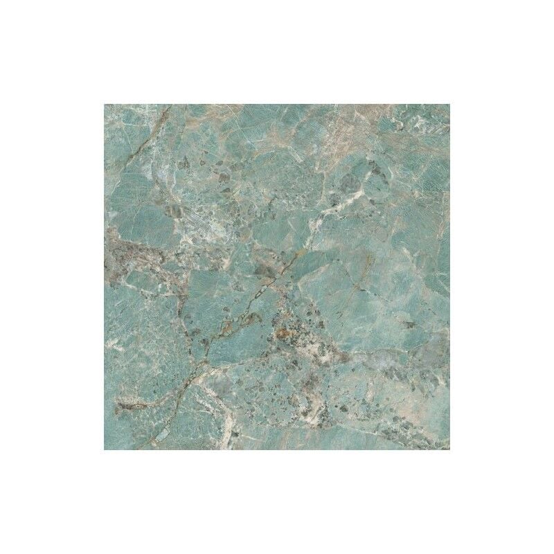 Carrelage sol / mur effet marbre vert turquoise 120x120 cm foyer royal green ama