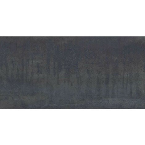 Carrelage sol / mur effet métal anthracite 45x90 cm IONIC STEEL(vendu par boite de 1.22m2)