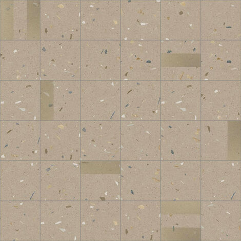 Carrelage sol / mur effet terrazzo 20x20 cm Croccante Eclair Avellana - Patchwork (vendu par boite de 1m2)
