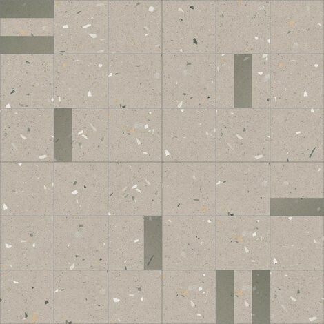 Carrelage sol / mur effet terrazzo 20x20 cm Croccante Eclair Sesamo - Patchwork (vendu par boite de 1m2)