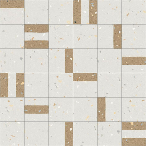 Carrelage sol / mur effet terrazzo 20x20 cm Croccante Granola Nuez (vendu par boite de 1m2)