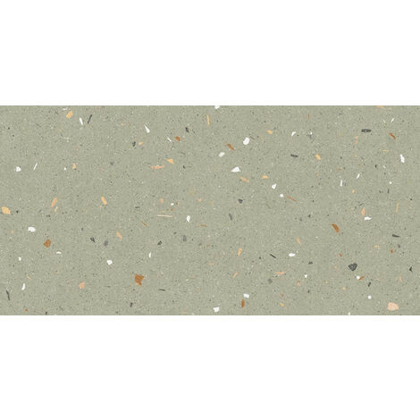 Carrelage sol / mur effet terrazzo 60x120 cm Croccante-R Menta (vendu par boite de 1,44m2)