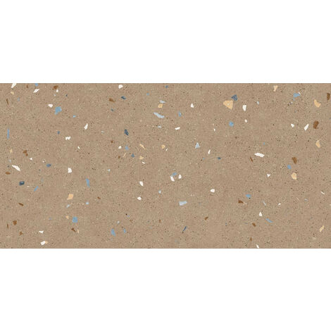 Carrelage sol / mur effet terrazzo 60x120 cm Croccante-R Nuez (vendu par boite de 1,44m2)