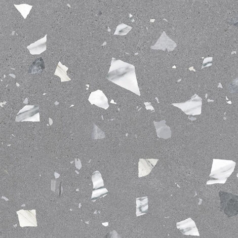 Carrelage sol / mur effet terrazzo 80x80 cm RIBE R ANTHRACITA (vendu par boite de 1,28m2)