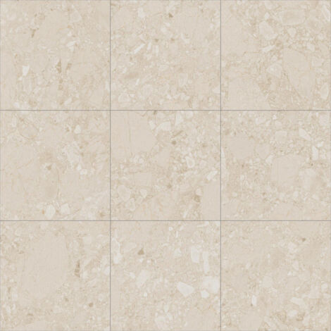 Carrelage sol / mur effet terrazzo beige 60x60 cm CREAM R BEACH (vendu par boite de 1,41m2)
