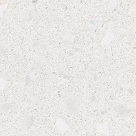Carrelage sol / mur effet terrazzo blanc 80x80 cm MISCELA R NACAR (vendu par boite de 1,28m2)