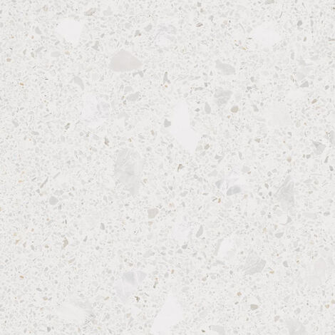 Carrelage sol / mur effet terrazzo blanc brillant 80x80 cm  MISCELA NACAR POLISHED(vendu par boite de 1.26m2)