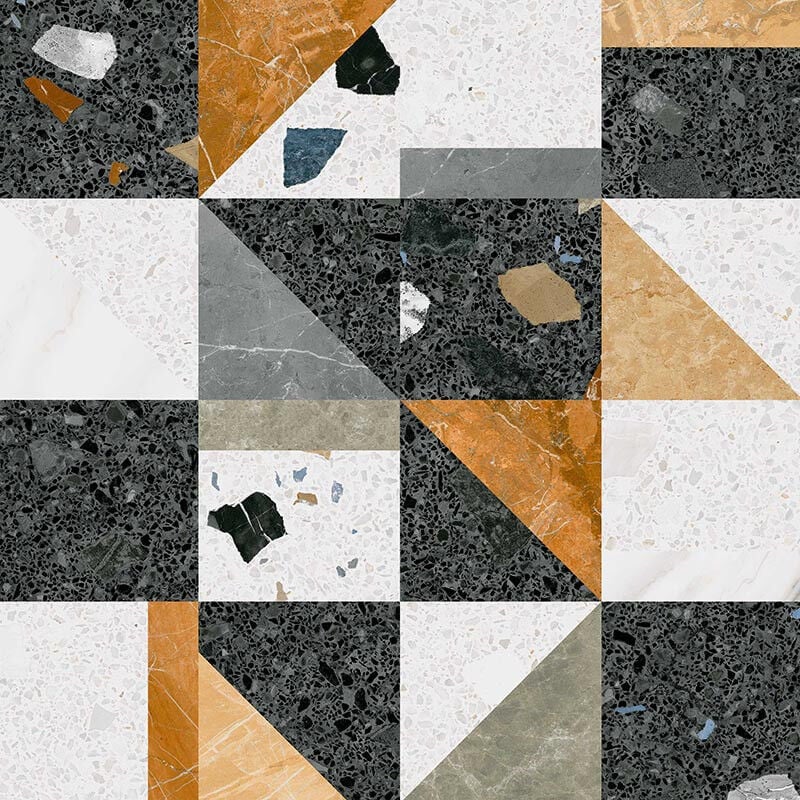 Carrelage sol / mur effet terrazzo coloré 80x80 cm stellato r multicolor (vendu par boite de 1,28m2)