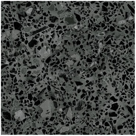 Carrelage sol / mur effet terrazzzo noir 20x20 cm STRACCIATELLA BATTUTO GRAFITO (vendu par boite de 1m2)