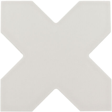 Carrelage sol / mur forme croix gris 12X12 cm PORTO CROSS OXFORD GRAY (vendu par boite de 0,49m2)