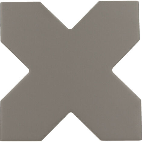 Carrelage sol / mur forme croix noir 12X12 cm PORTO CROSS BLACK (vendu par boite de 0,49m2)