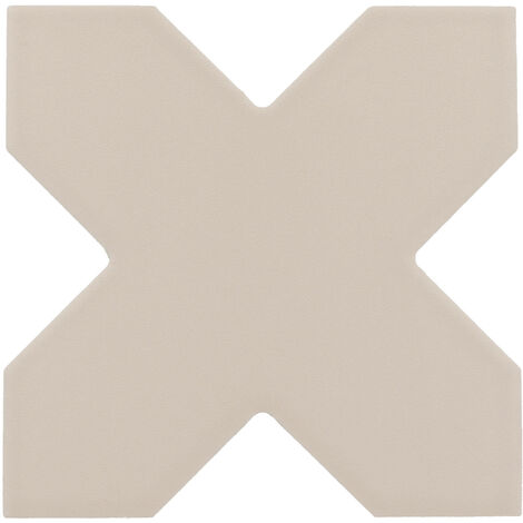 Carrelage sol / mur forme croix taupe 12X12 cm PORTO CROSS TAUPE (vendu par boite de 0,49m2)