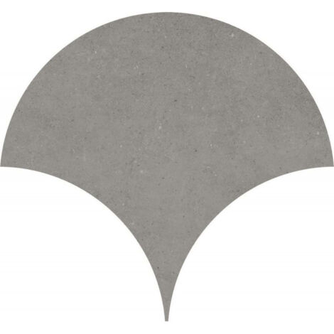 Carrelage sol / mur forme écaille de poisson grand format effet béton gris anthracite NASSAU TULUM GRAFITO (vendu par boite de 0,62m2)