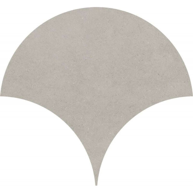Carrelage sol / mur forme écaille de poisson grand format effet béton gris nassau tulum gris (vendu par boite de 0,62m2)