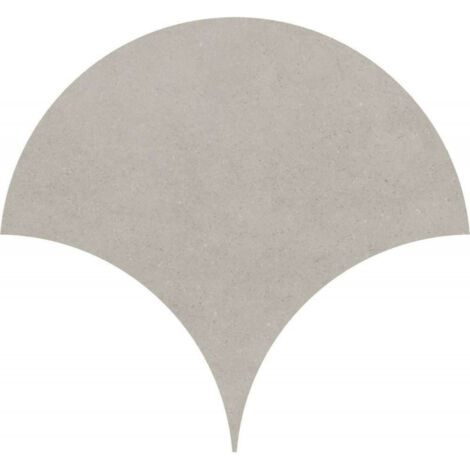 Carrelage sol / mur forme écaille de poisson grand format effet béton gris NASSAU TULUM GRIS (vendu par boite de 0,62m2)