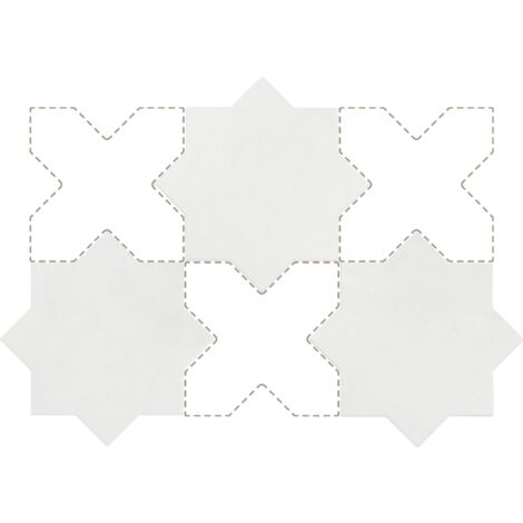 Carrelage sol / mur forme étoile 16,8x16,8 cm KASBAH STAR BONE  (vendu par boite de 0,50m2)