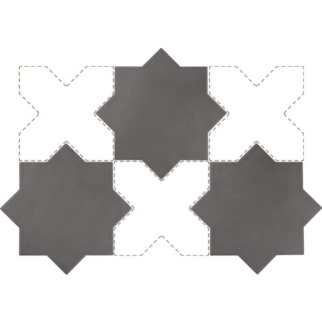 Carrelage sol / mur forme étoile 16,8x16,8 cm KASBAH STAR MUD  (vendu par boite de 0,50m2)