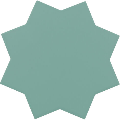 Carrelage sol / mur forme étoile bleu vert 16,8x16,8 cm PORTO STAR JADE (vendu par boite de 0,49m2)