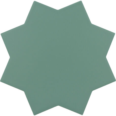 Carrelage sol / mur forme étoile vert 16,8x16,8 cm PORTO STAR PICKLE GREEN (vendu par boite de 0,49m2)