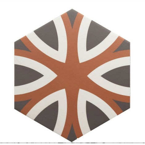 Carrelage sol / mur hexagonal à motif coloré 17,5x20 cm COIMBRA DOLCE 30659 (vendu par boite de 0,71m2)