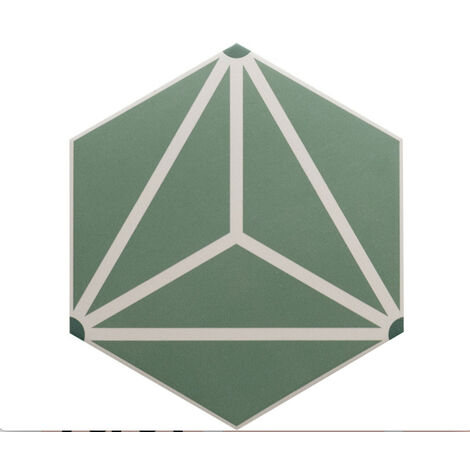 Carrelage sol / mur hexagonal à motif coloré 17,5x20 cm COIMBRA SOLAR 30661 (vendu par boite de 0,71m2)