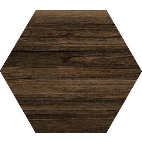 Carrelage sol / mur hexagonal effet bois grand format  HEXAGONO BELICE CARBON