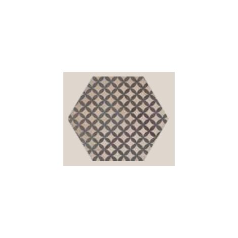 Carrelage sol / mur hexagonal effet ciment 25 x 21.6 cm TERRA ASTRO HEXA - 25x21,6cm - GRIS  (vendu par boite de 1,17m2)