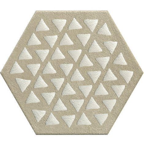 Carrelage sol / mur hexagonal effet ciment 25x21,6 cm TERRACRETA Intarsio Argilla (vendu par boite de 1.18m2)