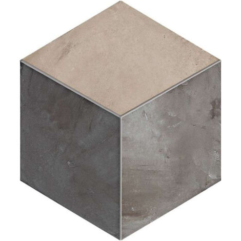 Carrelage sol / mur hexagonal effet ciment motif cube 25 x 21.6 cm TERRA ROMBO HEXAGONAL (vendu par boite de 1,17m2)