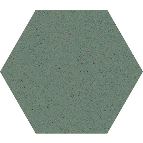 Carrelage sol / mur hexagonal effet terrazzo grand format bleu vert  51,9x59,9 cm MICRA Hexagono Indigo (vendu par boite de 0,93m2)