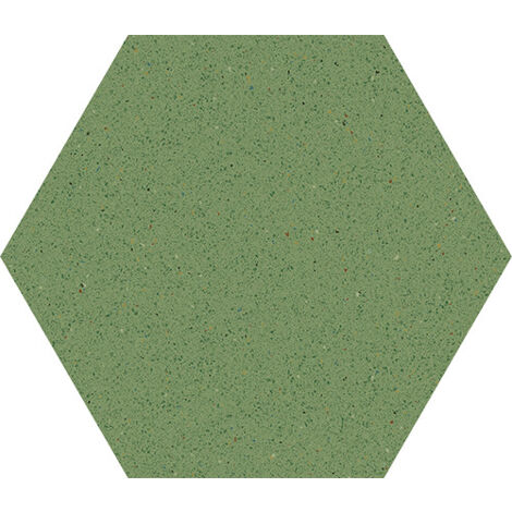Carrelage sol / mur hexagonal effet terrazzo grand format vert 51,9x59,9 cm MICRA Hexagono Verde  (vendu par boite de 0,93m2)