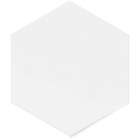 Carrelage sol / mur hexagonal uni blanc 17,5x20 cm COIMBRA WHITE 30631 (vendu par boite de 0,71m2)