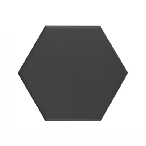Carrelage sol / mur hexagonal uni gris anthracite 11,6x10,1 cm KROMATIKA  BLACK