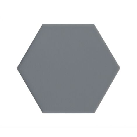 Carrelage sol / mur hexagonal uni gris bleu 11,6x10,1 cm KROMATIKA DENIM BLUE