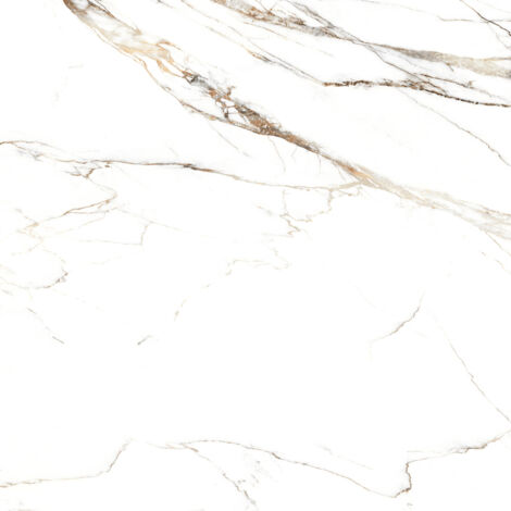 Carrelage sol poli effet marbre Neptune White 120x120 cm - Réflex boutique
