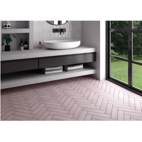 Carrelage Stromboli 36.8x9.2cm Rose - Mat - boîte de 0.65 m2 36.8x9.2 cm Rose - Mat - boîte de 0.65 m2