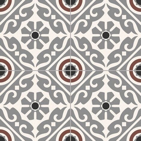 Carrelage style ancien ciment MADRAS GREY 33x33 cm - 1.32m²