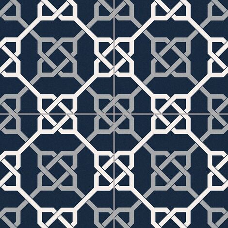 Carrelage style ancien ciment NATTE BLEU 33x33 cm - 1.32m²
