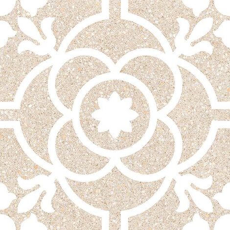 Carrelage style Pop/Seventies inspiration Art Déco 20x20 cm Carole Beige- 1m²