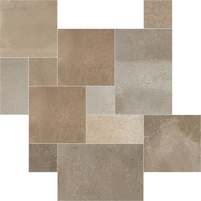 Tinker - Carrelage Terre cuite Portofino gris Taupe Antiderapant 44x66 cm