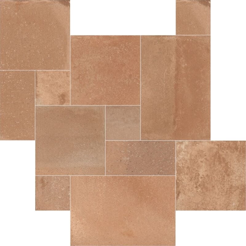 Tinker - Carrelage Terre cuite Portofino marron Rosso Mod 44x66 cm