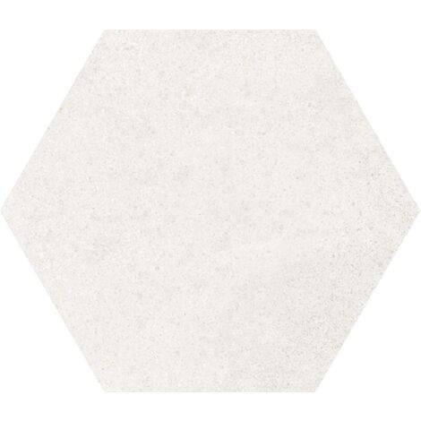 Carrelage tomette 17.5x20 - HEXATILE CEMENT WHITE - 22092 R10 - 0.71m²
