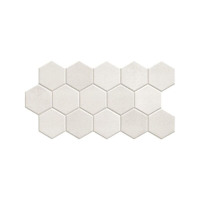 Carrelage tomette blanche mate 26.5x51 cm hex white - 0.95m²