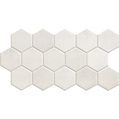 Carrelage tomette blanche mate 26.5x51 cm HEX WHITE - 0.95m²