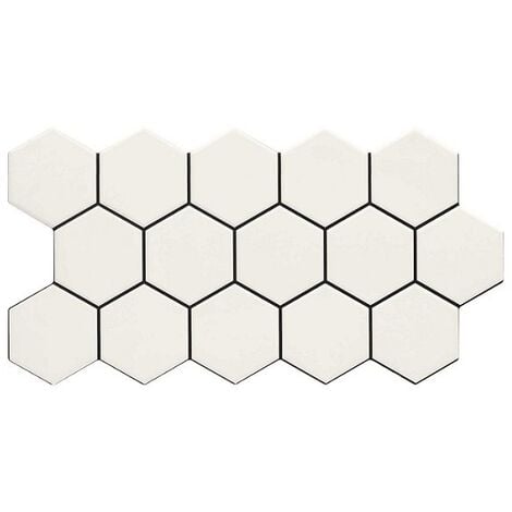 Mosaique mini tomette hexagonale bleu marine 33x29.8cm SIXTIES BLUE - 1m²