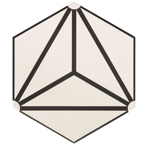 Carrelage tomette géométrique 33x28.5 OSAKA WHITE - 1m²