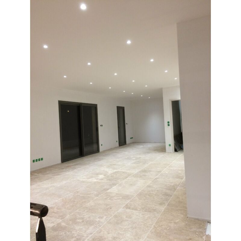 Stone By Stone - Carrelage Travertin 1er Choix - Crème - 61x91x1,5cm - Vieilli - (1 m²)