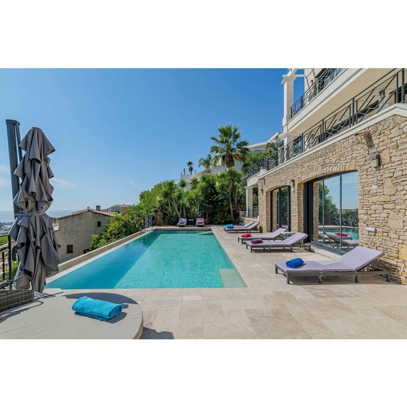 Stone By Stone - Carrelage Travertin 1er Choix - Mix Beige - Big Opus x1,5cm - Vieilli - (1,67 m²)