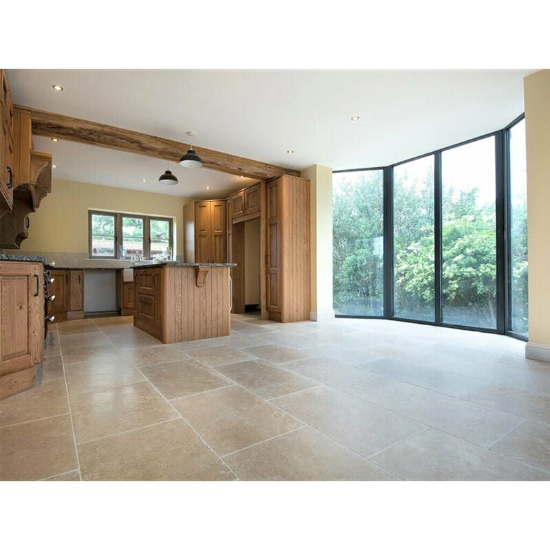 Stone By Stone - Carrelage Travertin 1er Choix - Noce - 40,6x61x1,2cm - Vieilli - (1 m²)