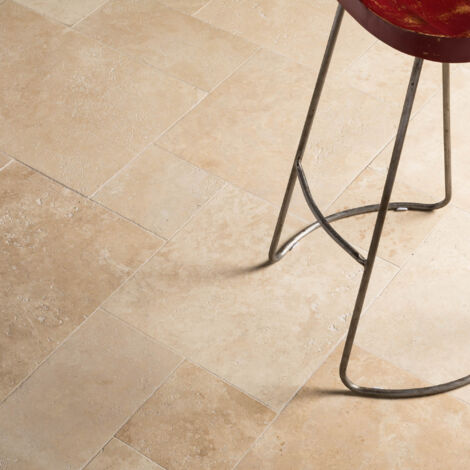 Carrelage Travertin 1er choix - Opus 4x1,2 cm - Beige Light (vendu par paquet de 0,74 m²)